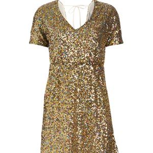 Sequin Multi/Gold Mini Dress